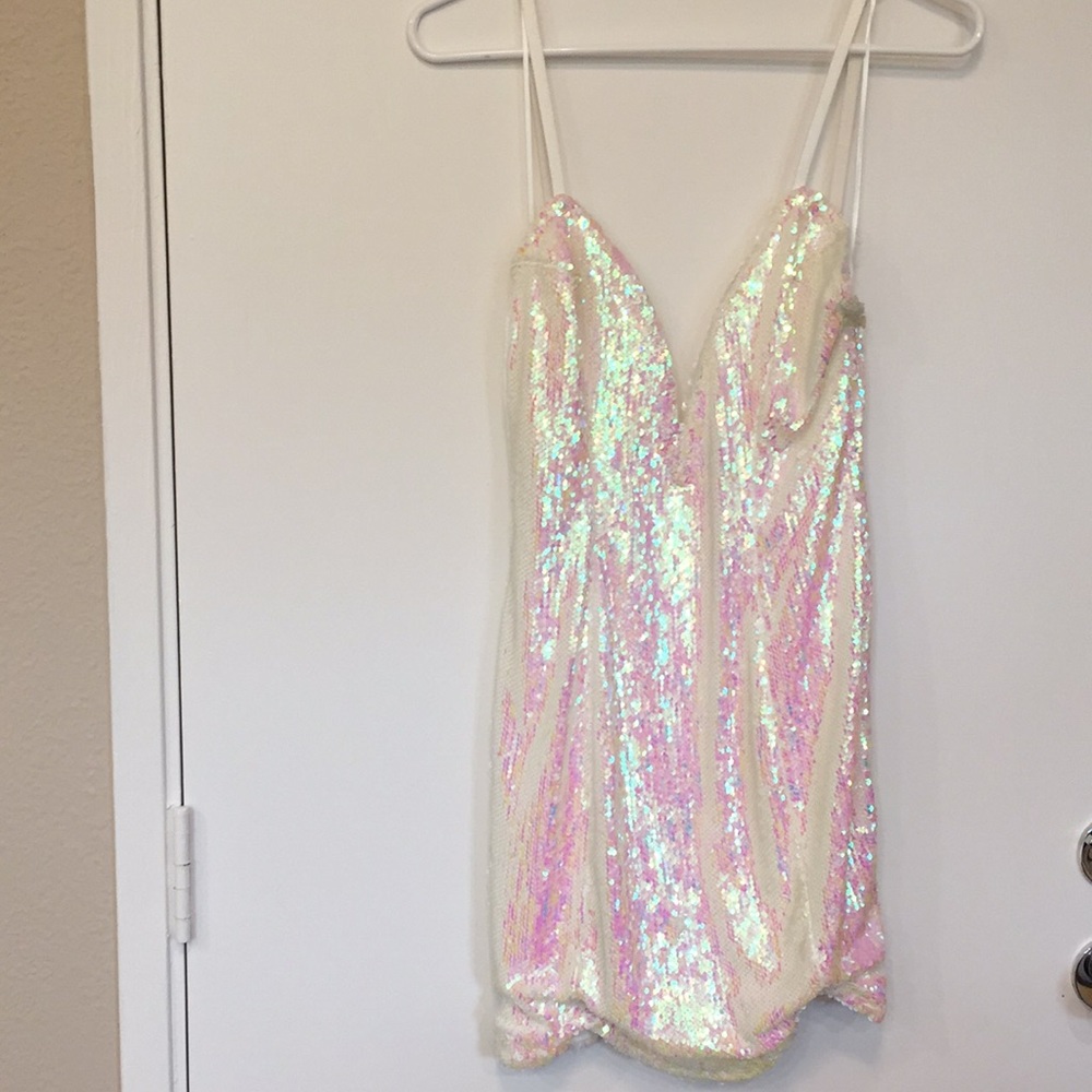 Tobi iridescent sequin strap dress size M